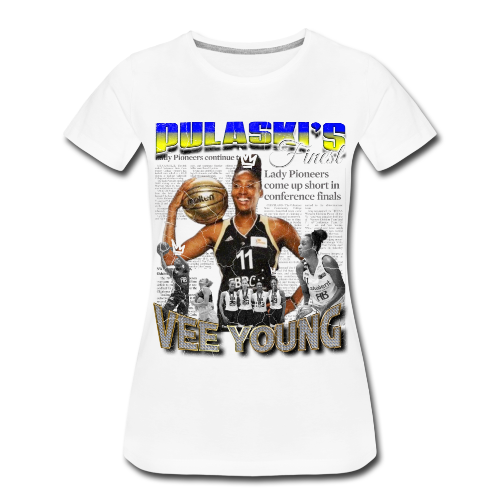 MC VEE YOUNG 90'S Women’s Premium T-Shirt - white