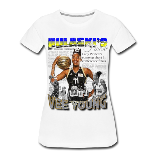 MC VEE YOUNG 90'S Women’s Premium T-Shirt - white